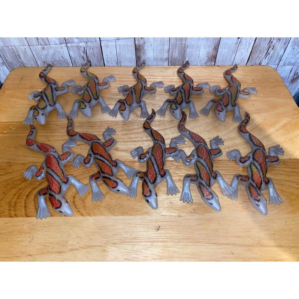 10 Vintage Lizards String Light Covers Set Halloween Decoration Blow Mold